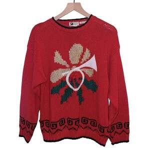 VNTG RAPPORT hand knit christmas sweater M